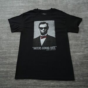 Abe Lincoln T Shirt It's About The Art Black Tee Haters Gonna Hate Medium